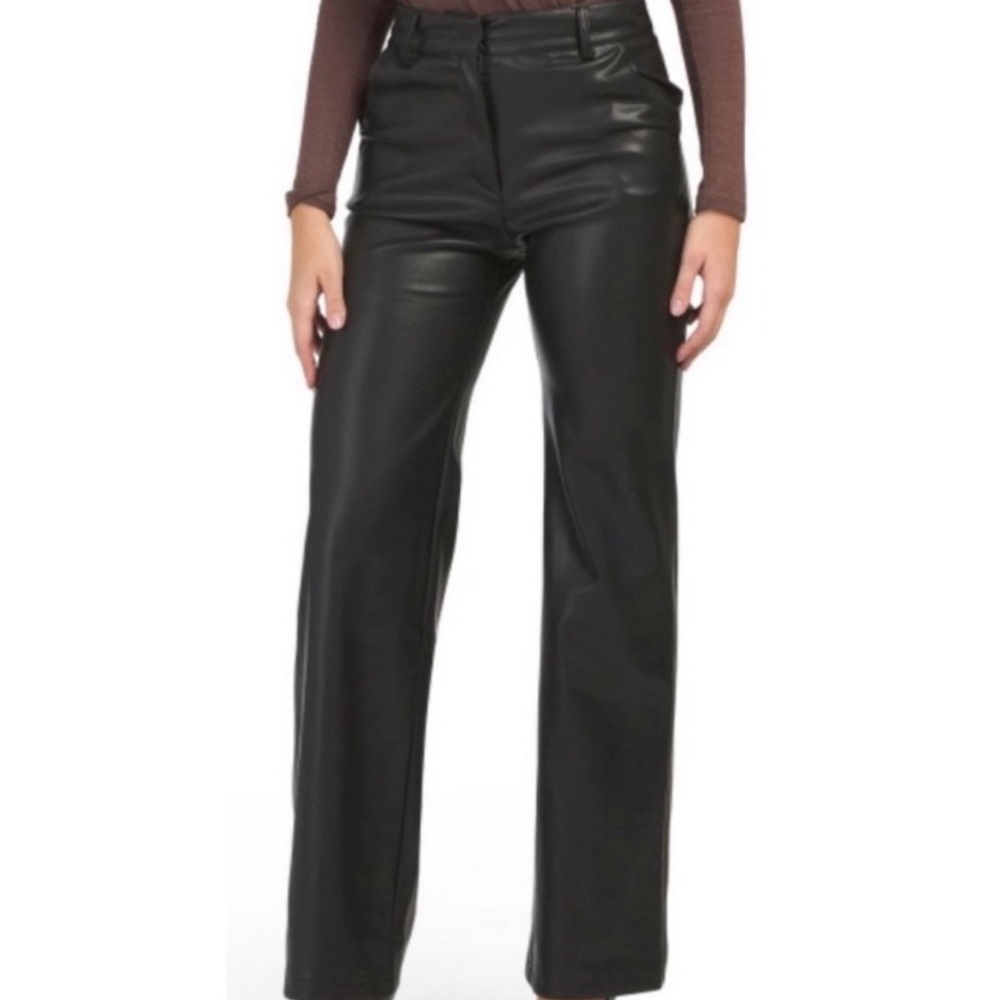 7 For All Mankind Wide Leg Faux Leather Pants